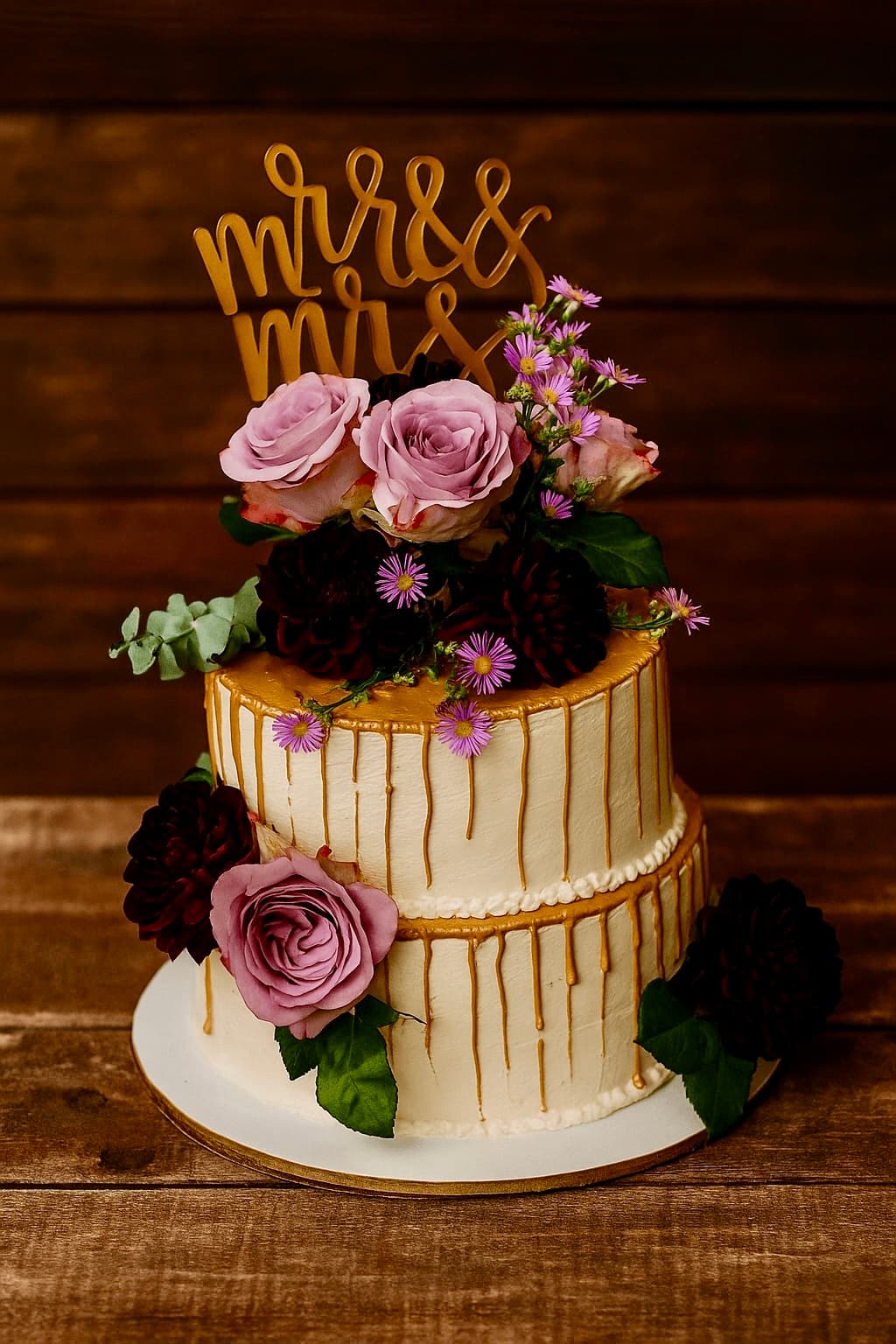 Hochzeitstorte „Goldene Akzente“